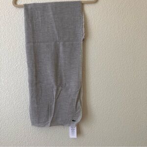 Lacoste Gray Scarf Made in Italy NWT
